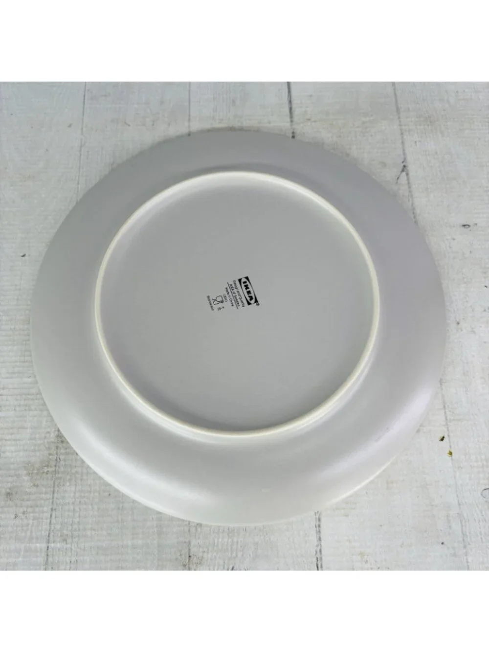 Ikea of Sweden 12011 Solid Gray Matte Round Stoneware 10.25
